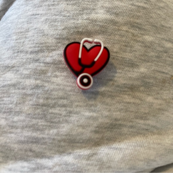 unbranded Accessories Jibbitz For Crocs Heart With Stethoscope